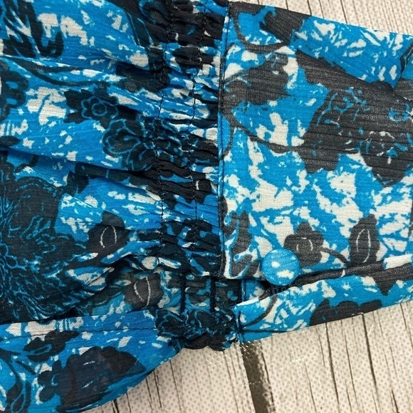Anthropologie Sheer Print Peasant Blouse - Picture 10 of 14